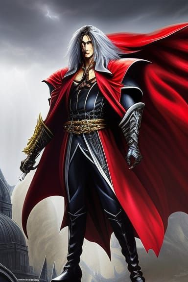 Alucard Digital Painting From Castlevania in Fantasy Style