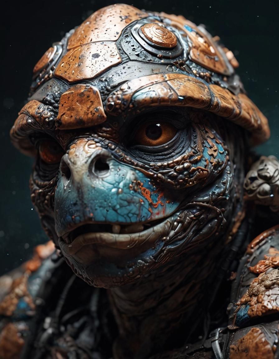 Maximalist Ninjaturtle of Nebulae with Intricate Face Shield