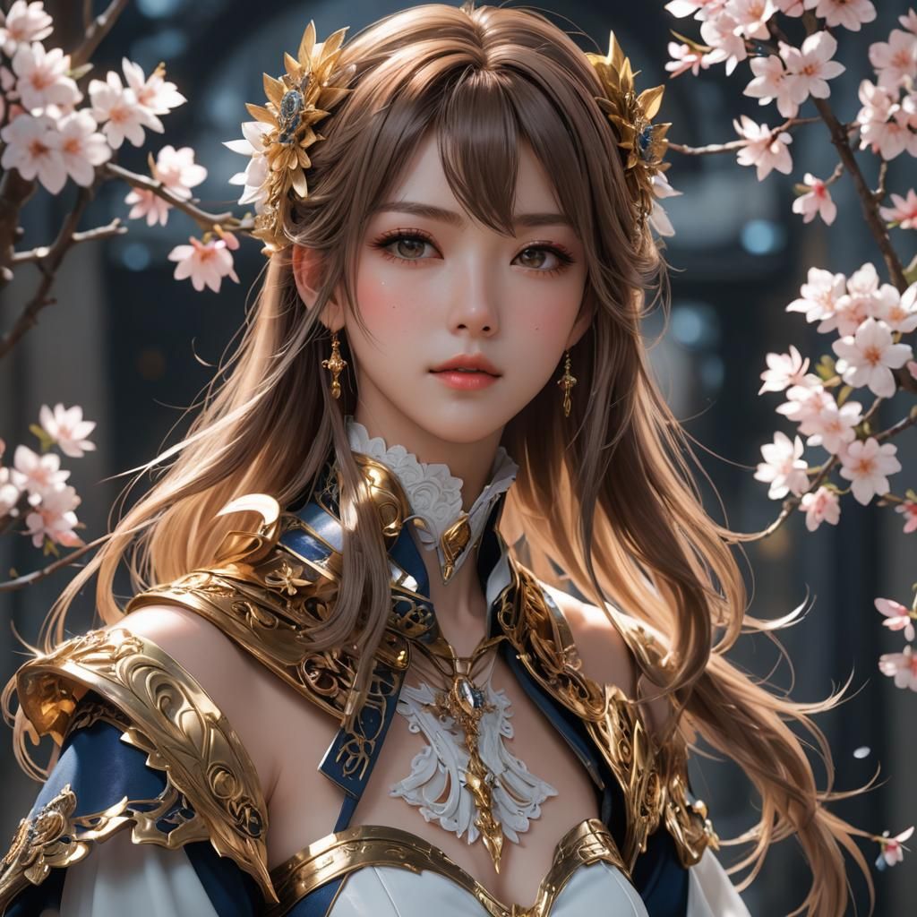 Beautiful Woman in Detailed 3D Anime Art