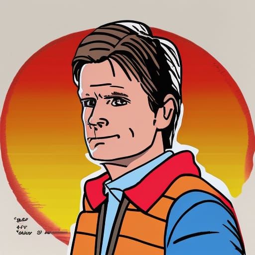 Marty McFly AI Generated Image