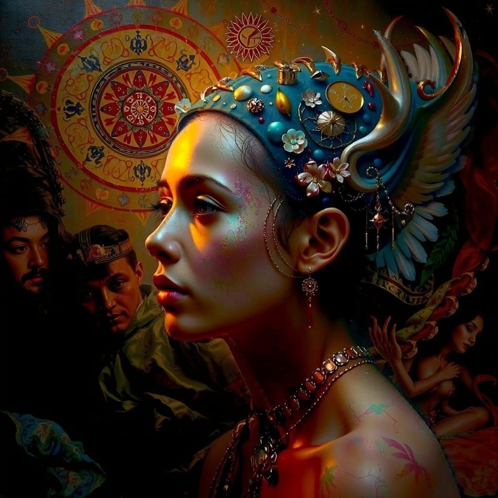 Masterpiece Painting of Beauty and Truth