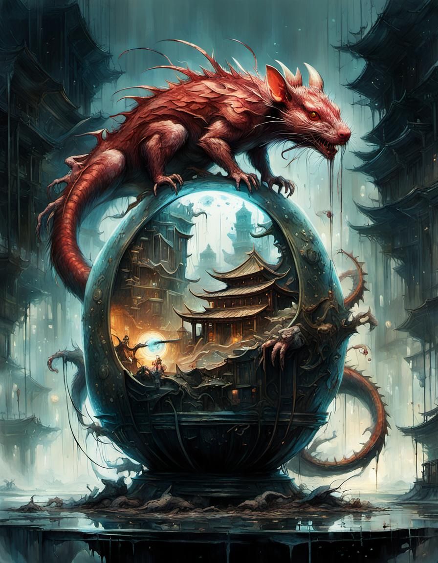 Dragon Egg Hatching in Electric Hieroglyph Terrarium