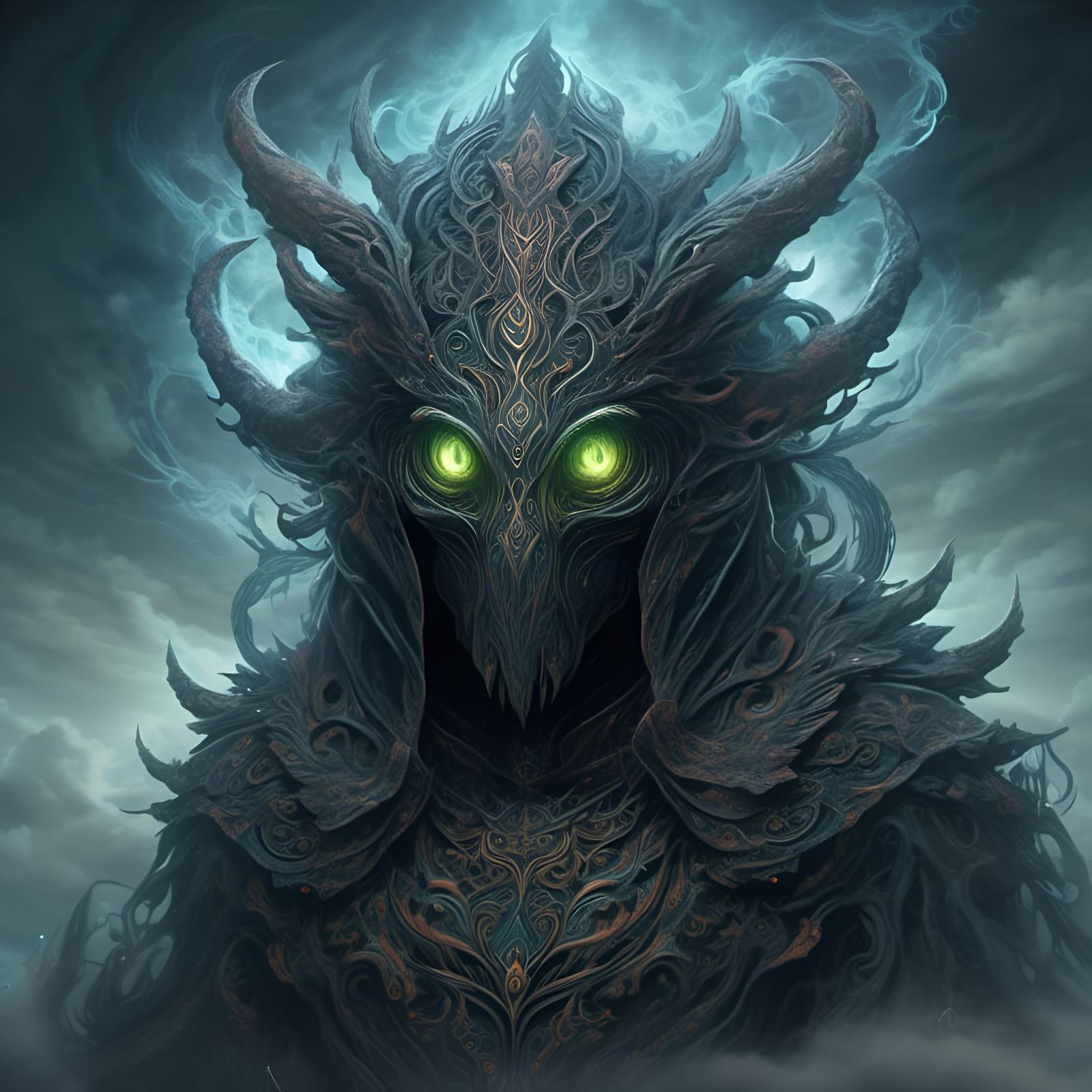 Ominous Hooded Creature Emerges from Smoke