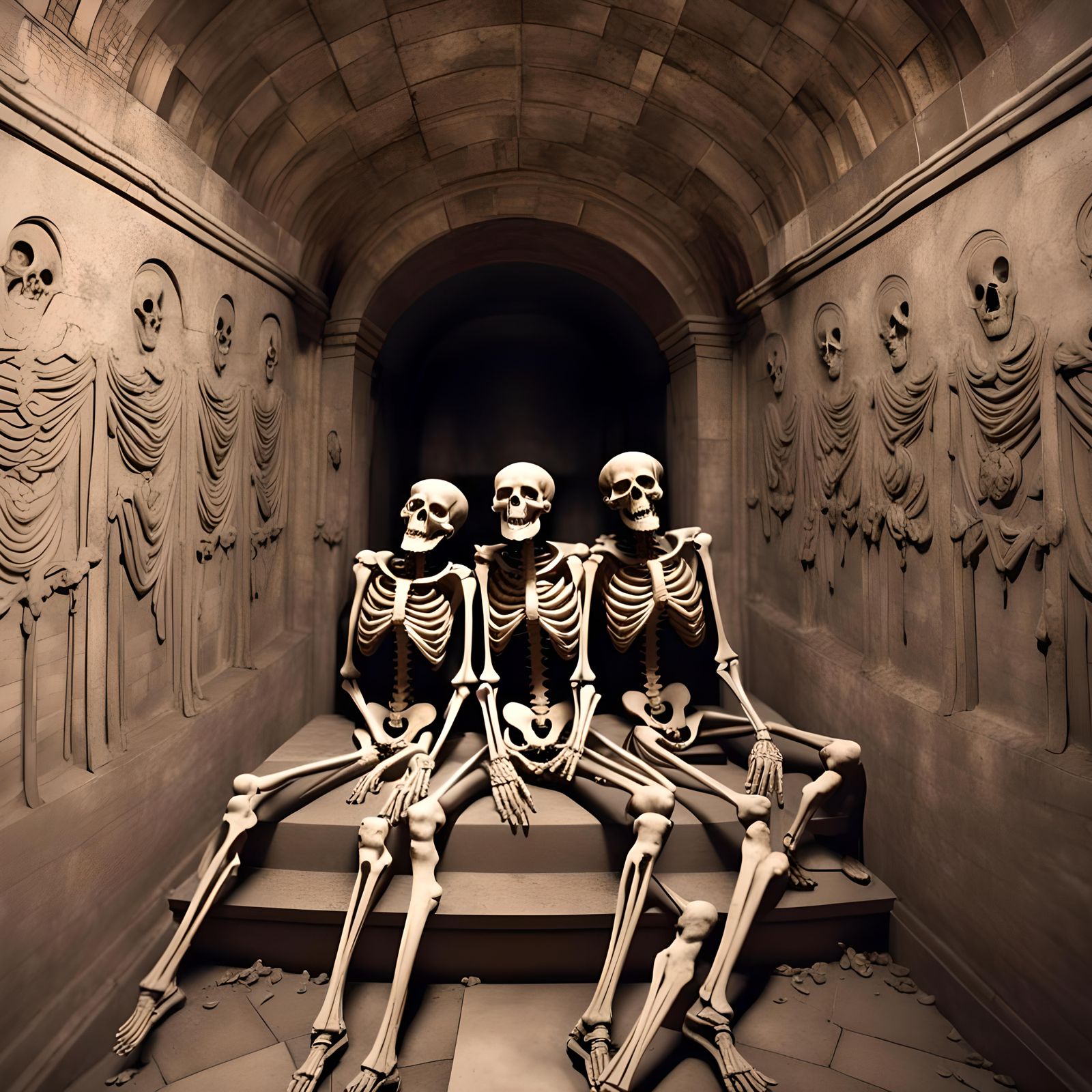 Cursed Skeletons and Ghosts in Mausoleum Visualizations