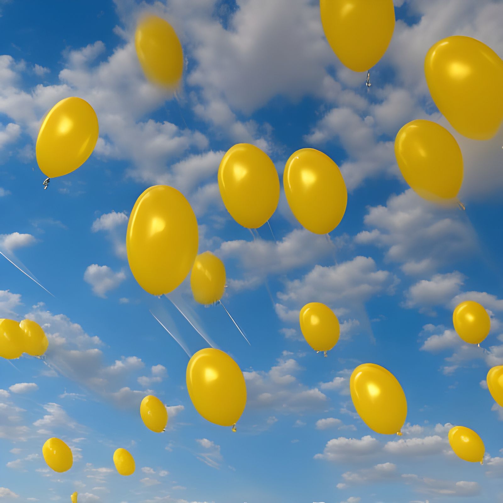 Surreal Birthday Celebration with Balloons and Sunshine