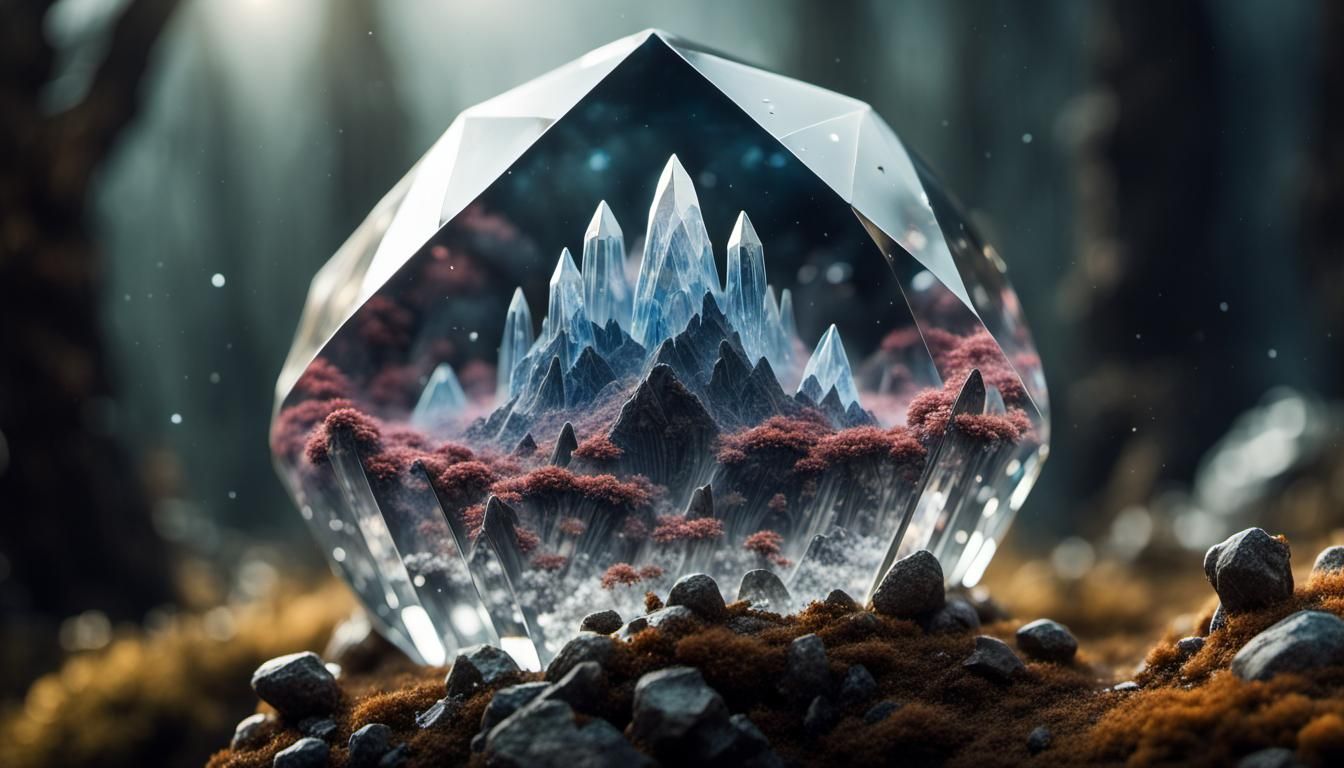 Crystal Creatures on Alien Planet: Photorealistic Detail