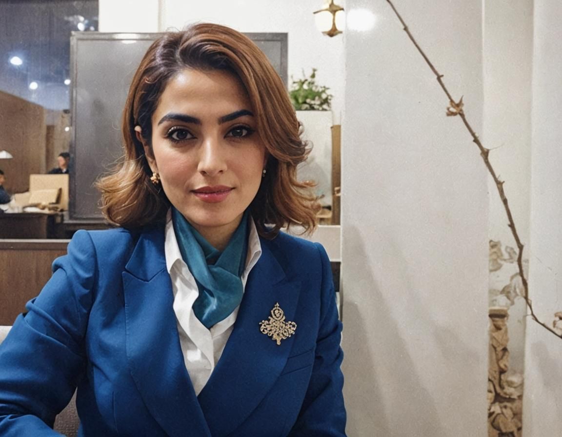 Elegant Iranian Woman in Business Attire