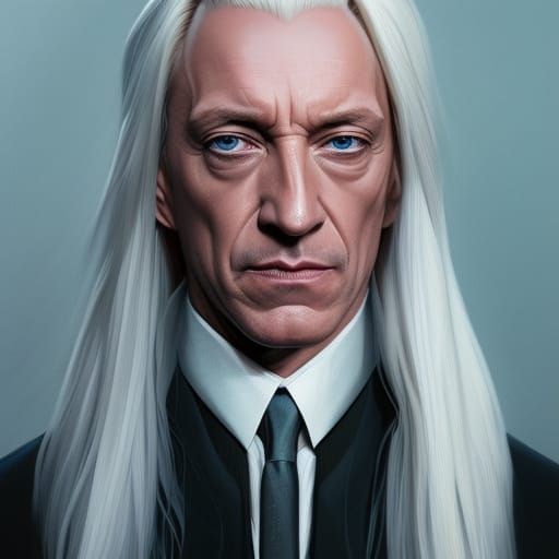 Detailed Portrait of Lucius Malfoy in Artstation Style