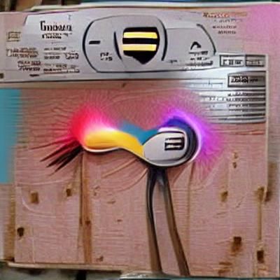 Abstract Electrical Design with Vibrant Colors