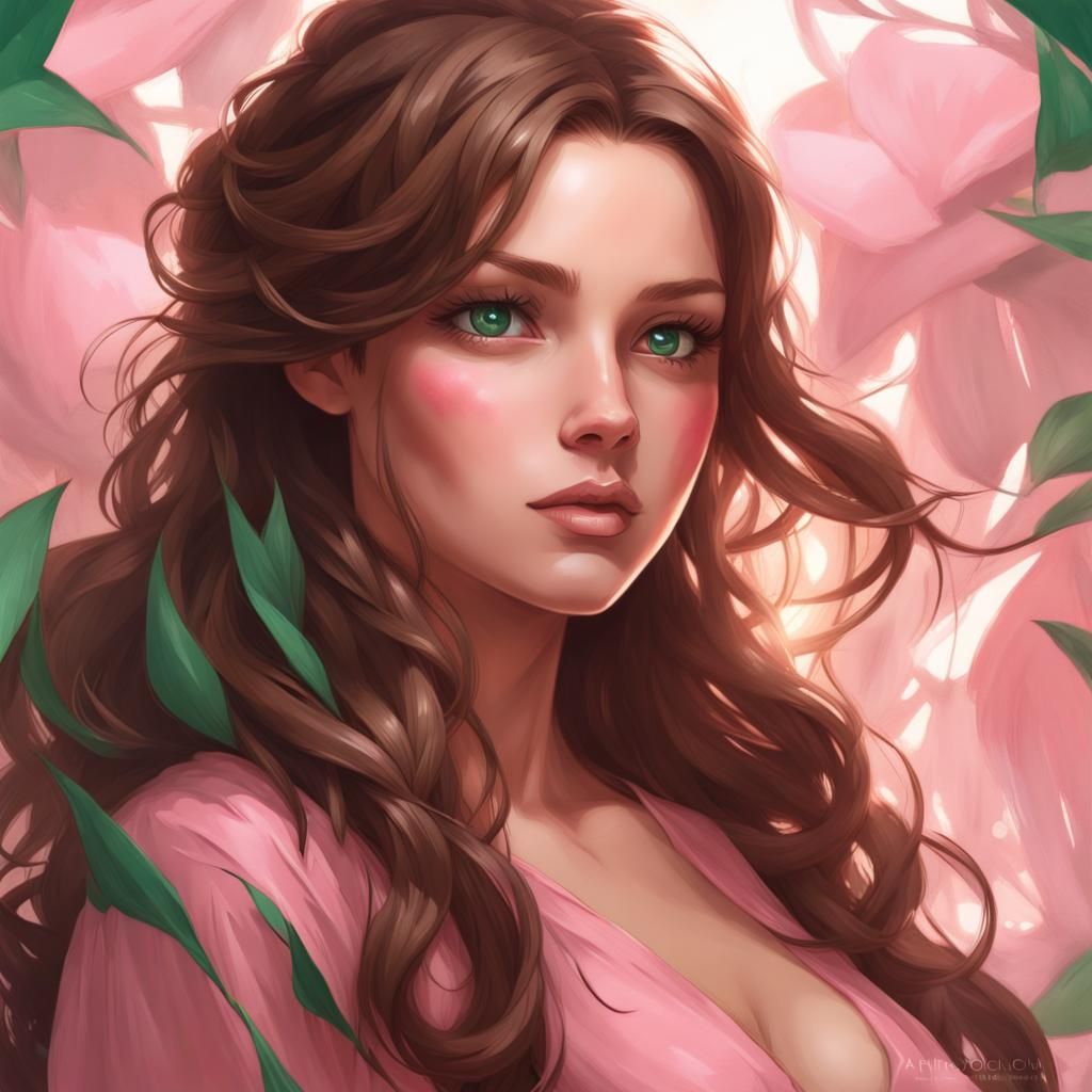 Cute Girl Portrait in Hyperdetailed Style