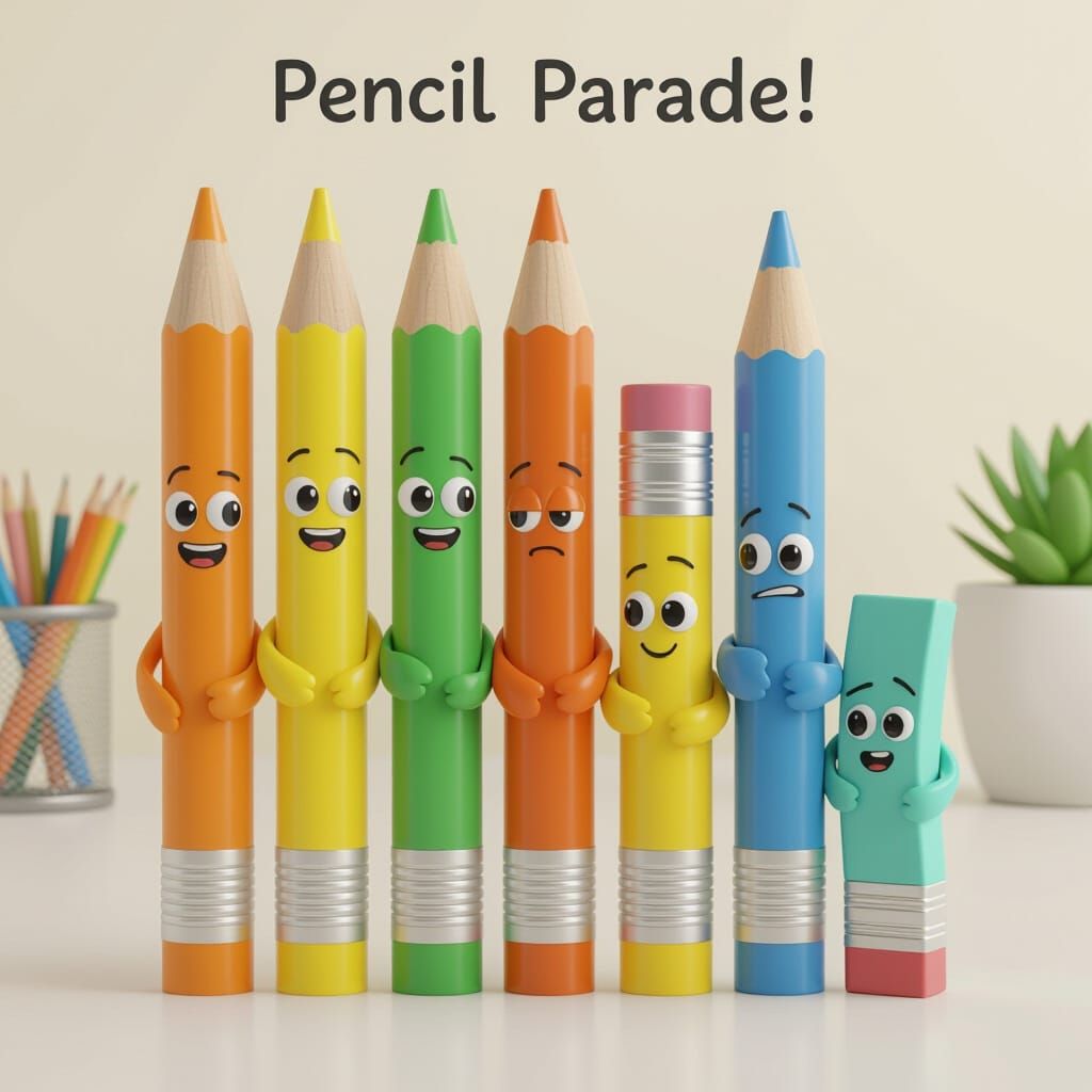 Pencil Parade: Unique Pencils with Distinct Personalities