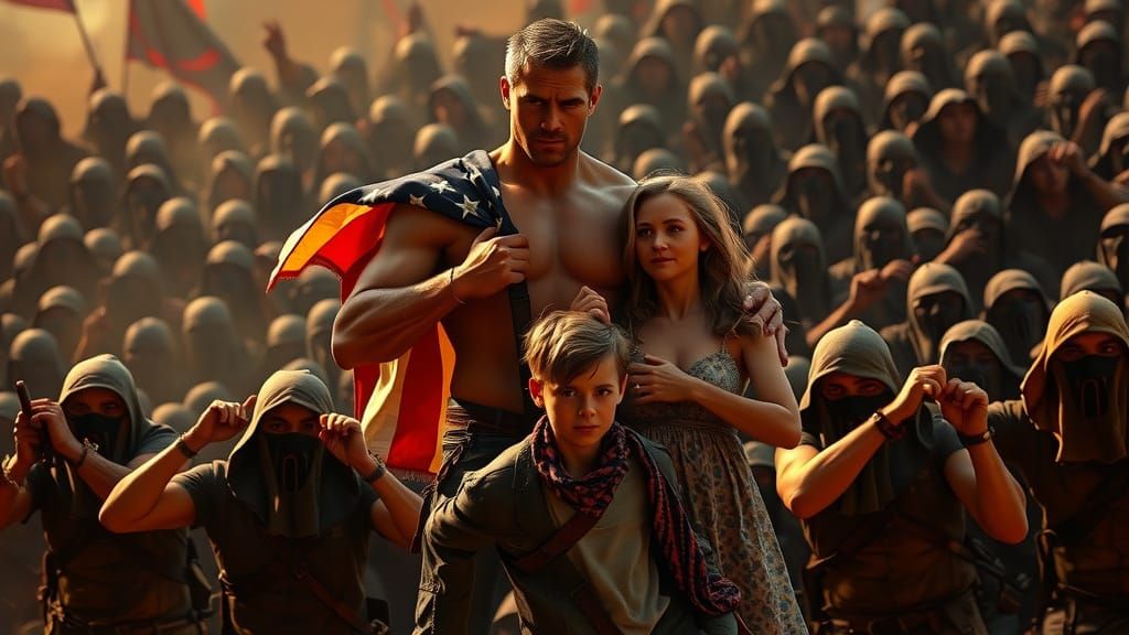 American Patriot Defends Family in Chaos