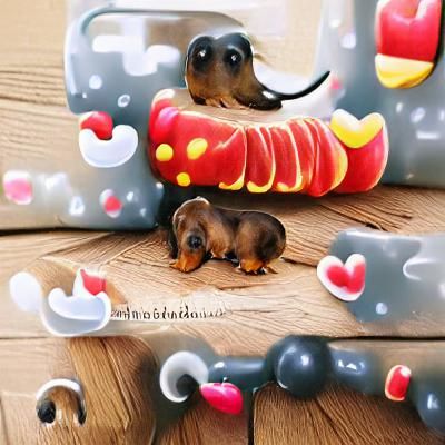 Cute Dachshund Puppy in a Green Field