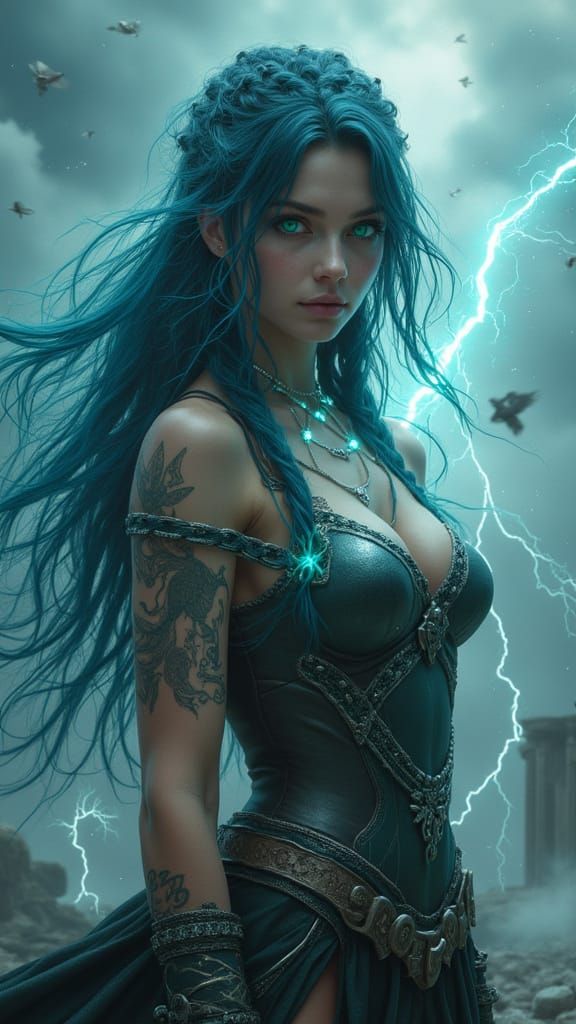 Epic Stormborn Valkyrie in Celestial Battle Attire