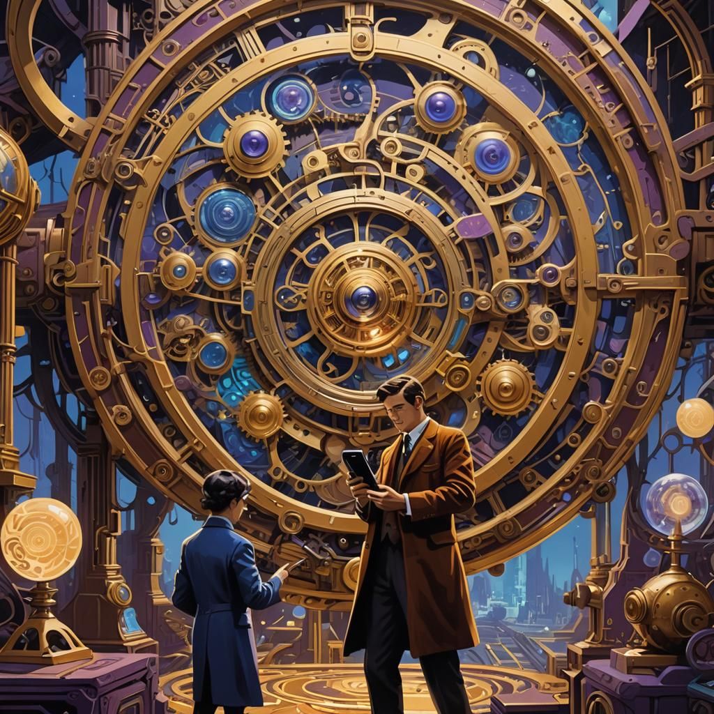 Steampunk iPhone Advertisement in 1920s Style