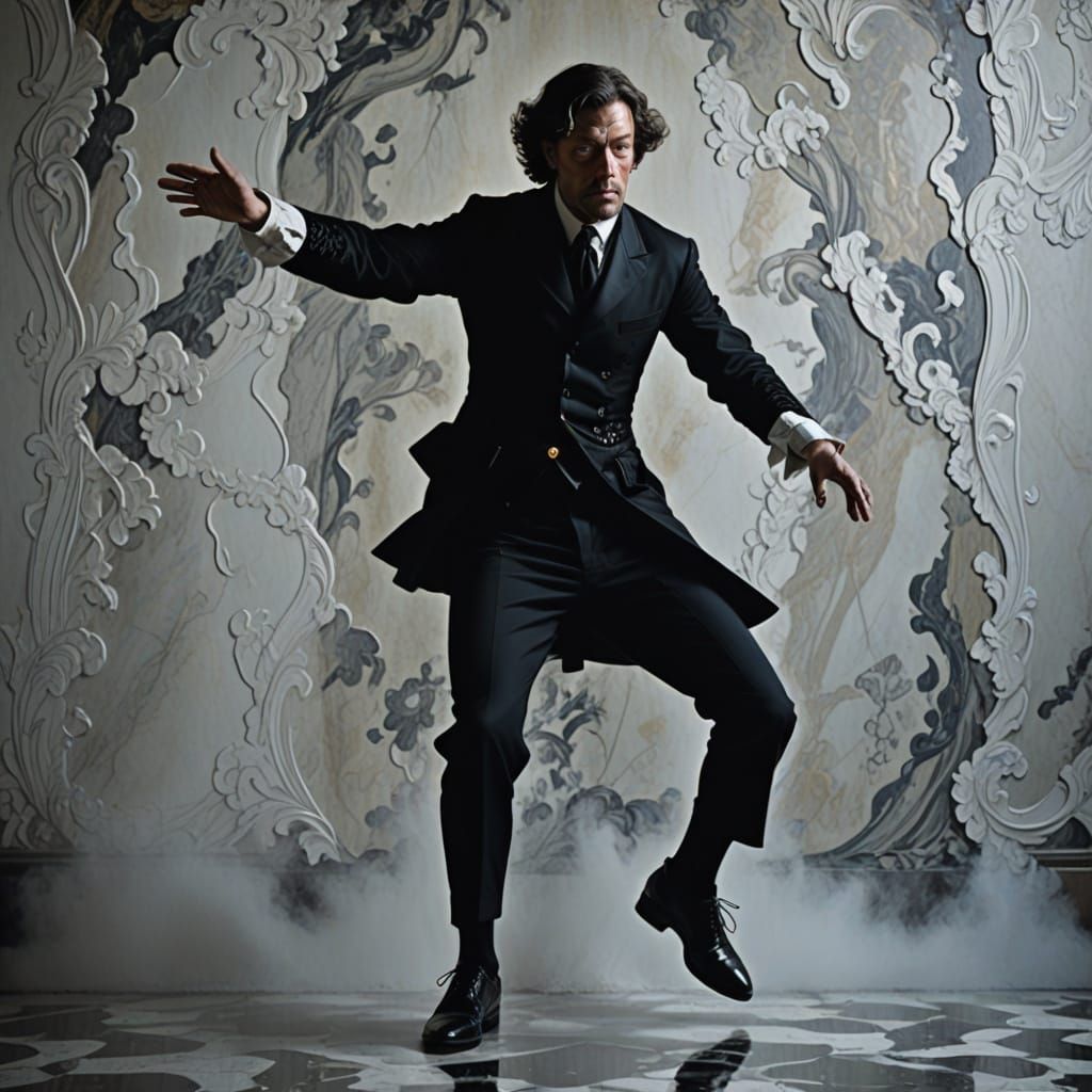 Baroque Portrait of a Magnificent Man in Agony