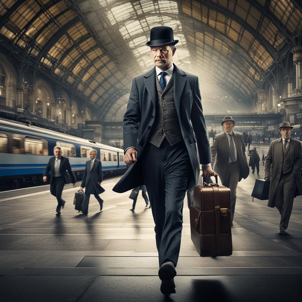 Very important businessman on his way to a very important me...