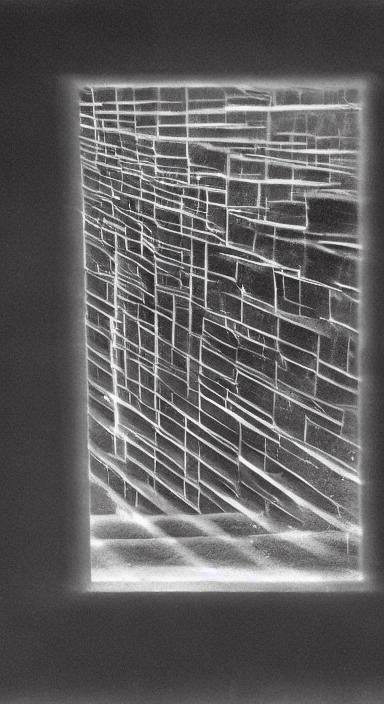 Abstract Photogram in Black and White with Solarization