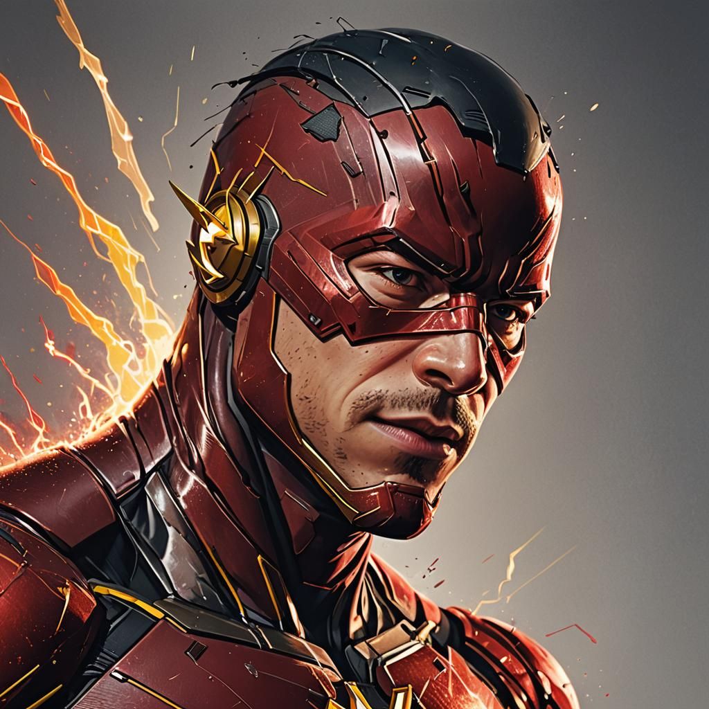 Hyperrealistic Splash Art of The Flash