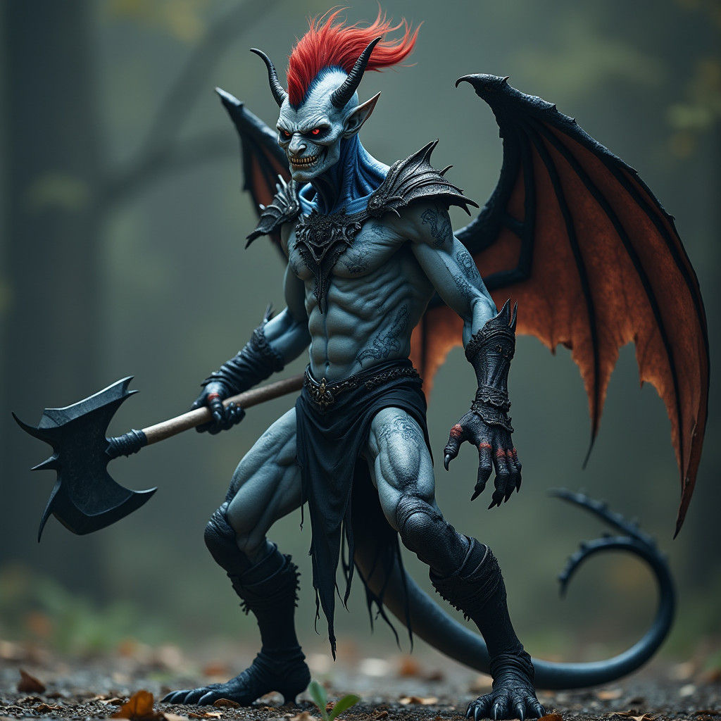 Menacing Alien Warrior in Gothic Armor, Dark Fantasy Style