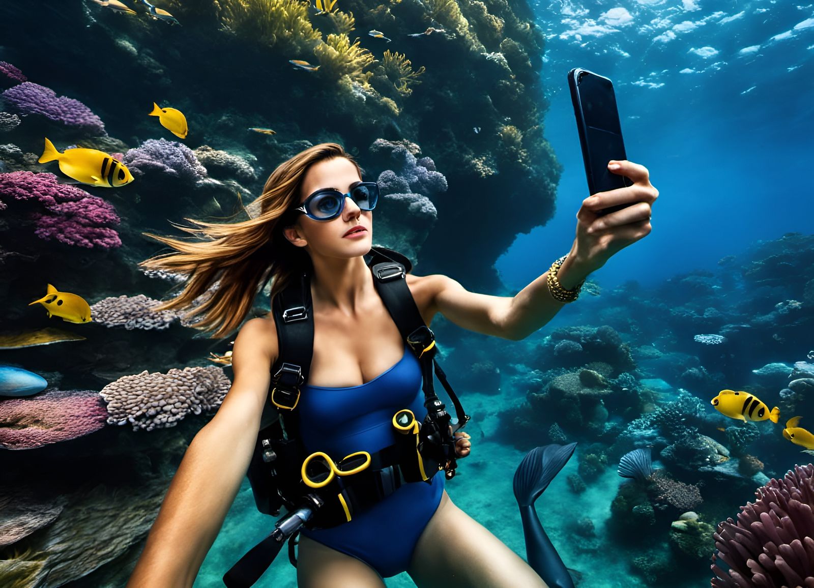 Emma Watson scuba diving