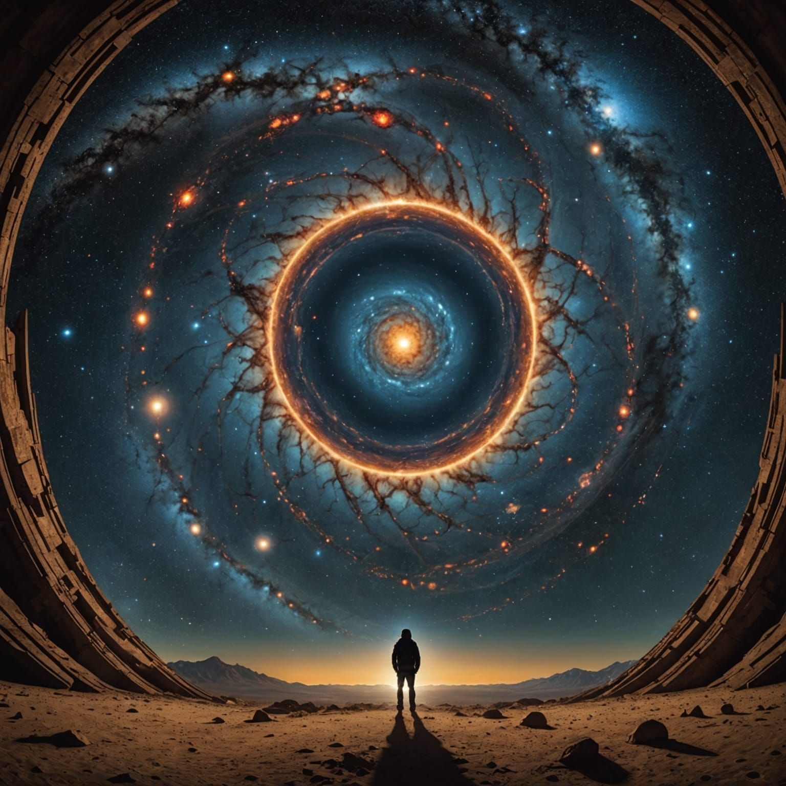 Galactic Collision: A Hyperrealistic Big Bang