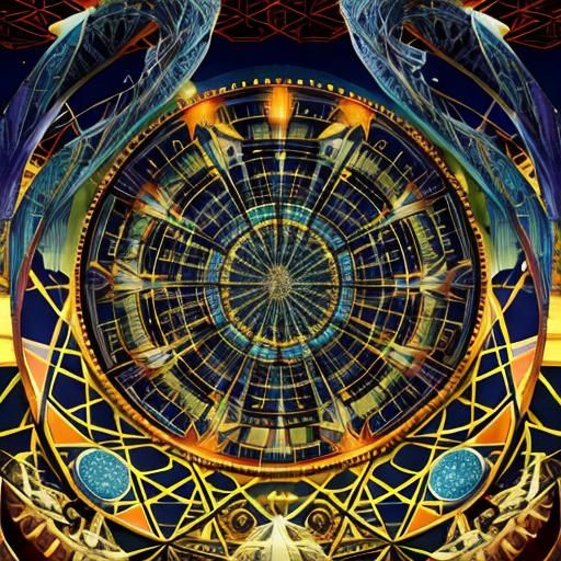 Psychedelic Surrealism in Vivid Colors, 3D Render