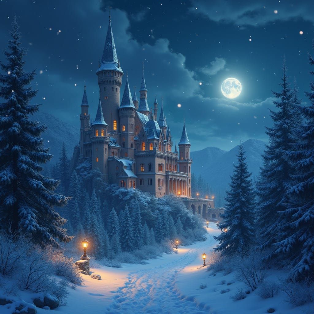 Enchanted Winter Castle in Ultra-High Definition