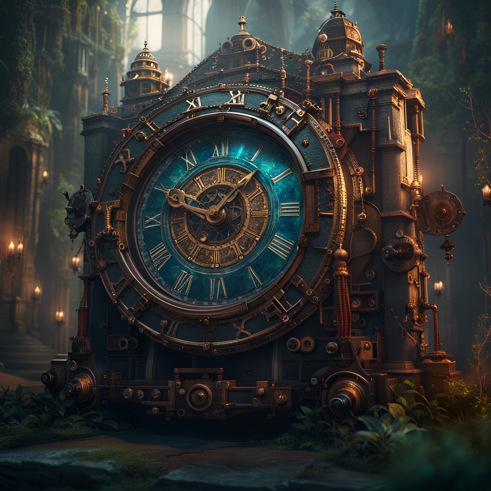 Clockwork Time Machine: Detailed Fantasy Concept Art