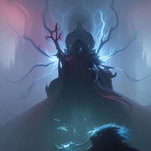 Lich in Dark Fantasy Style, Hyperdetailed Concept Art