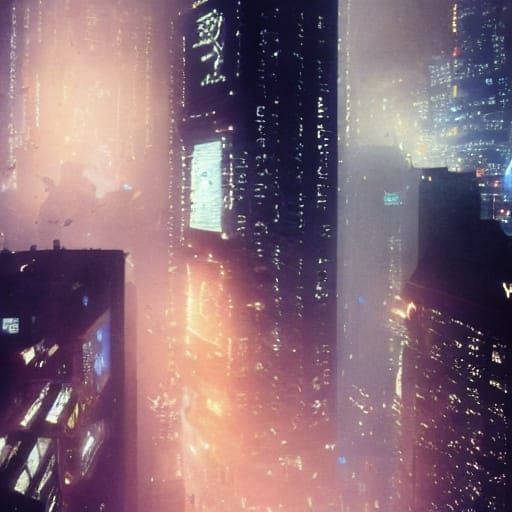 Cyberpunk Cityscape Unveiled in Neon-Lit Darkness