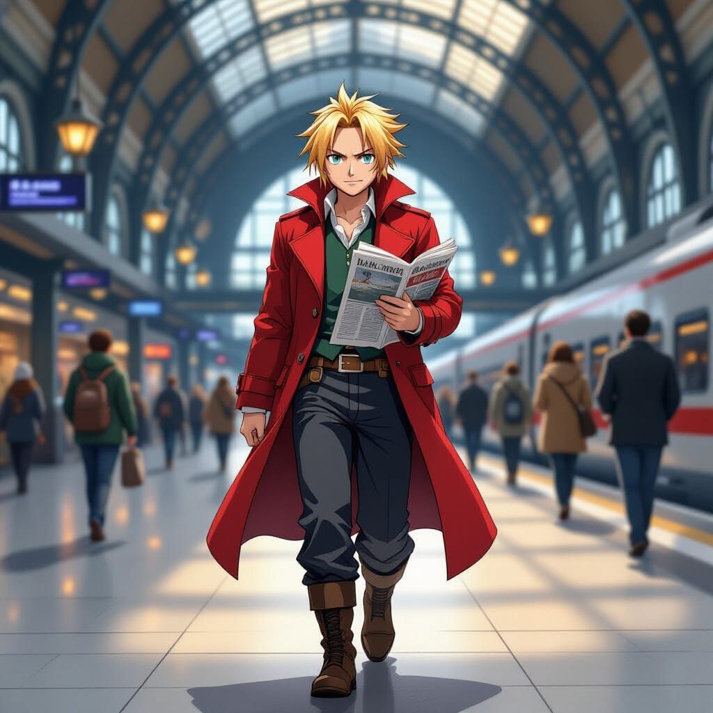 Edward Elric at Munich Station, Studio Trigger Anime Style