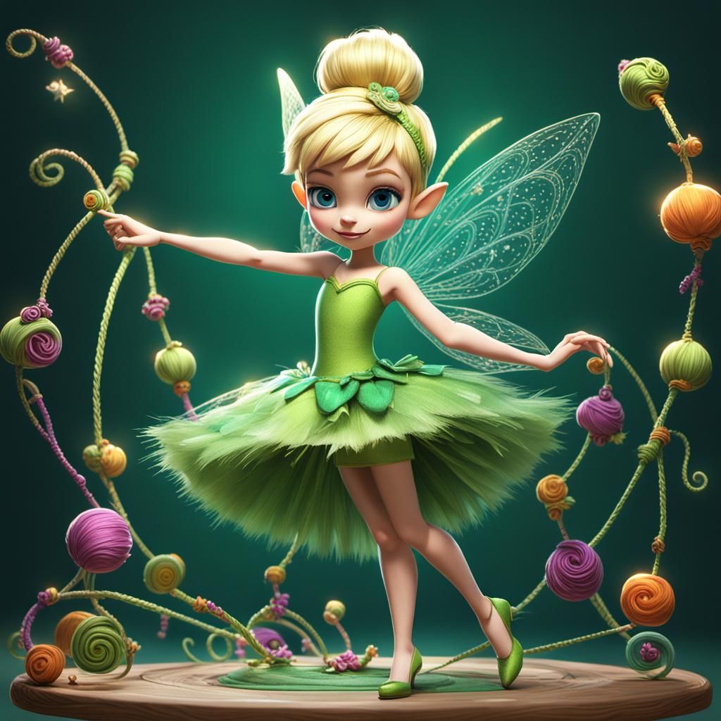 Pixie in Haute Couture on Thread Spool