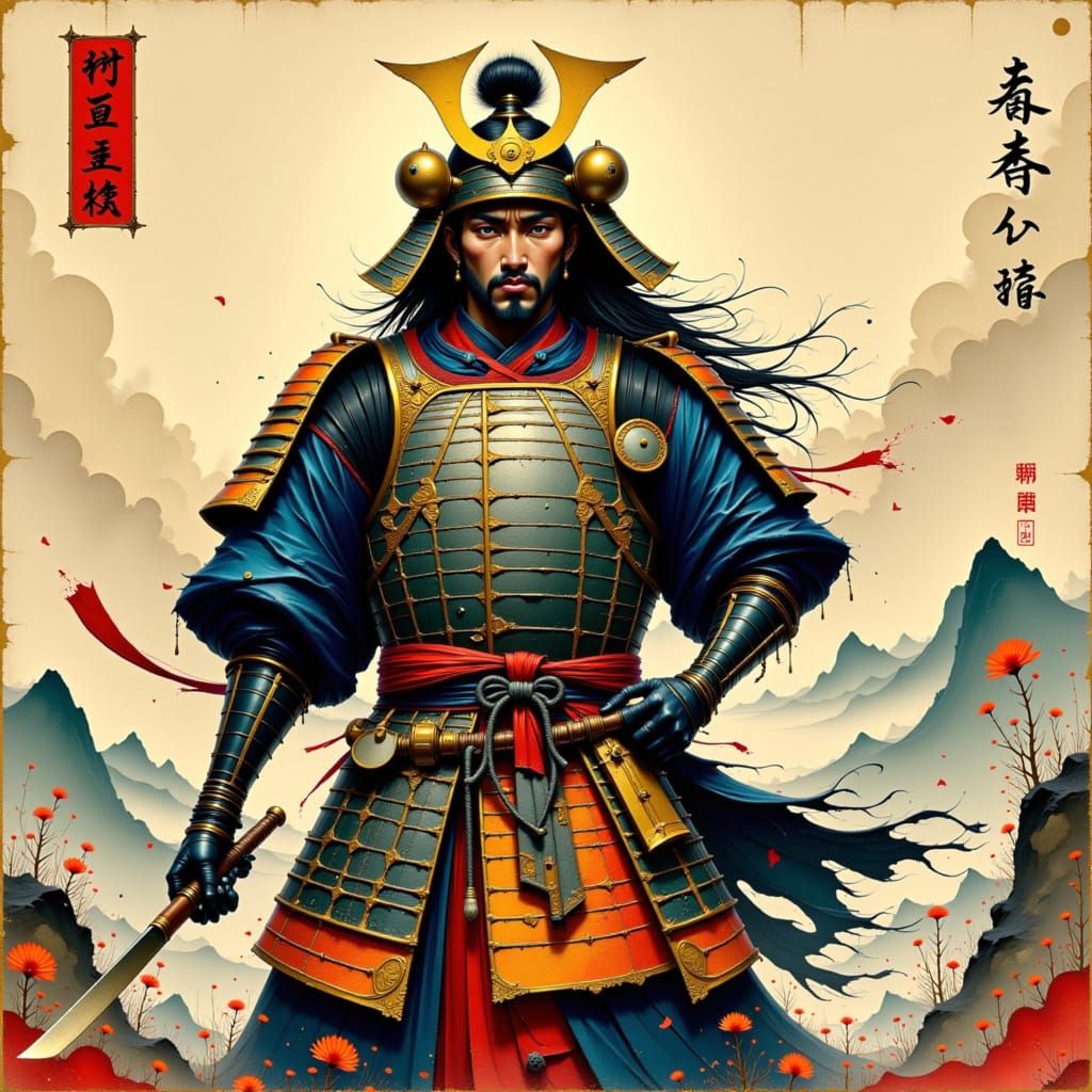 Oda Nobunaga in Feudal Japan, Ukiyo-e Style