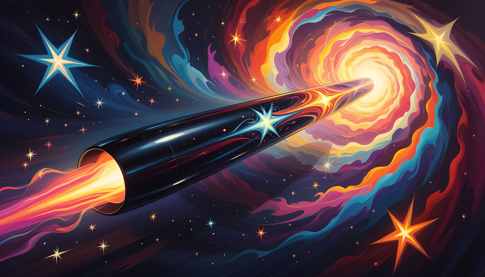 High-Velocity Cylinder Races Through Kandinsky Stars