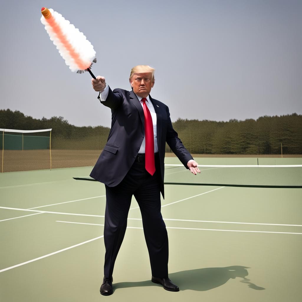 Donald Trump Plays Badminton with a Missile