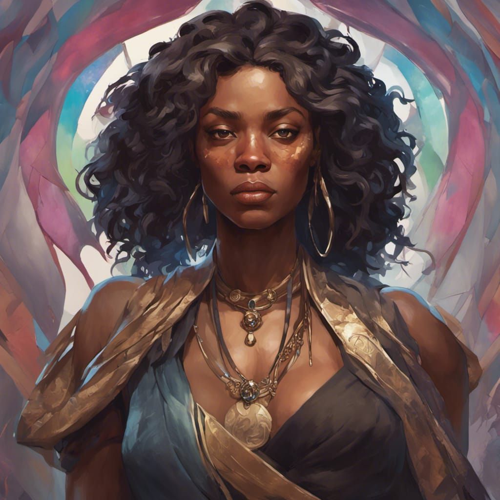 Hyperdetailed Portrait of a Strong Black Woman