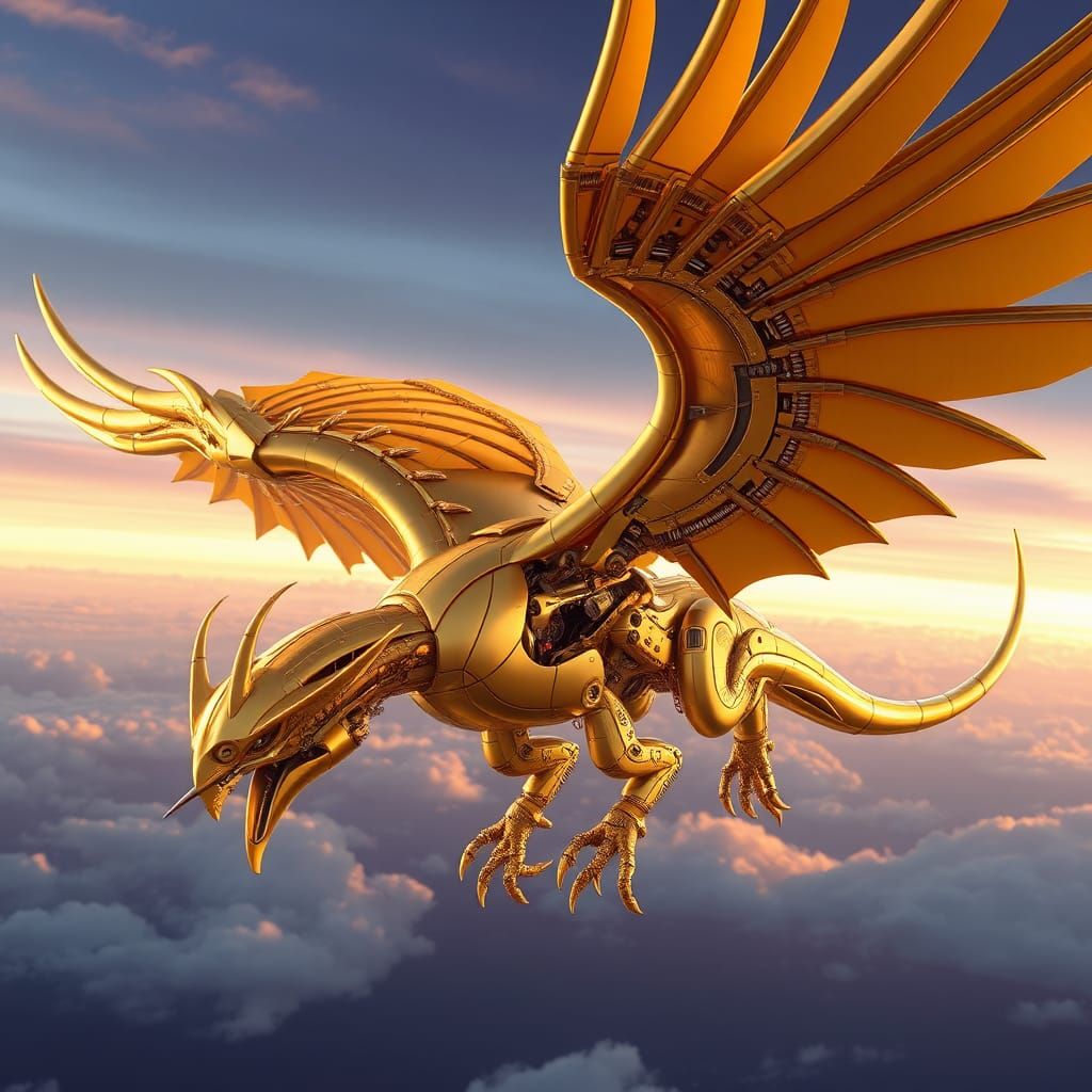 Goldorak Soaring: 3D Anime Art Style