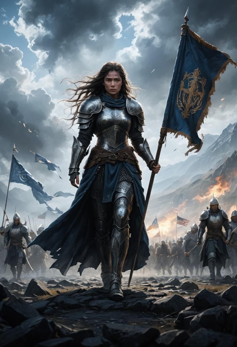 Beautiful Armored Female Warrior Portrait in Photorealism