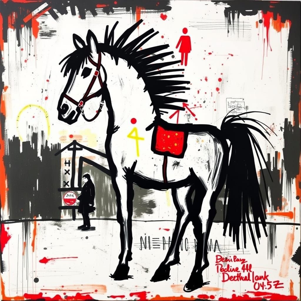 Horse in Neo-Expressionist Art Style