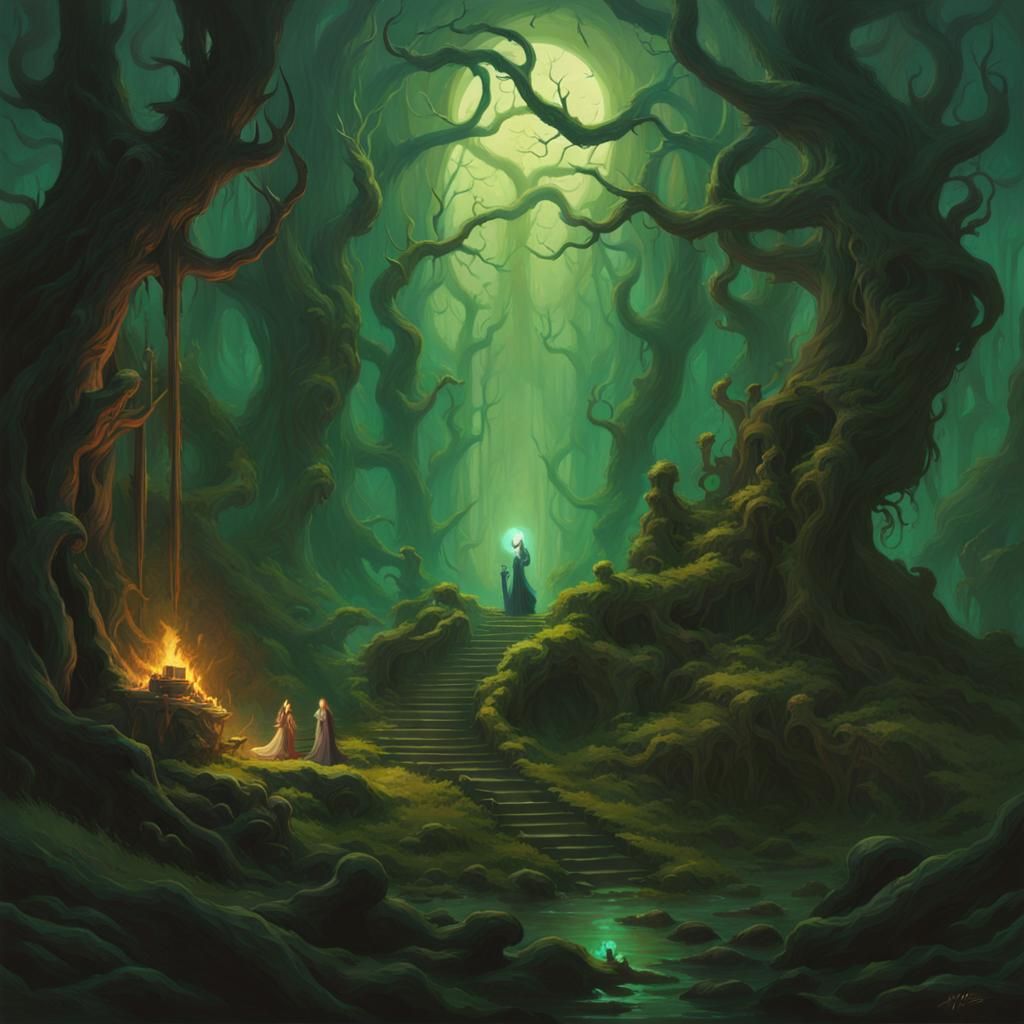 Eldritch Forest Horror in Apterus Style