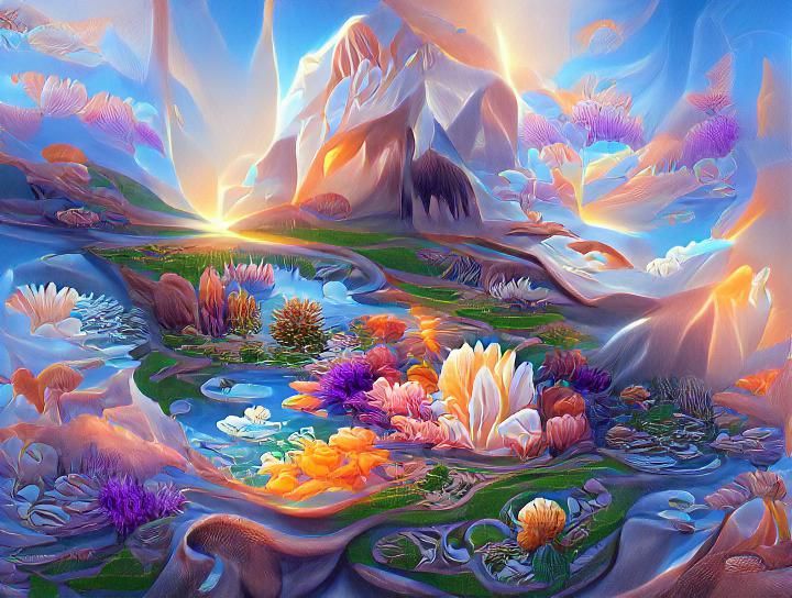 Magnificent Nature Scene with Dynamic Lighting