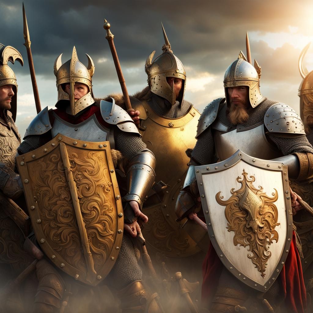 Rococo Battle: Knights vs Vikings in HDR