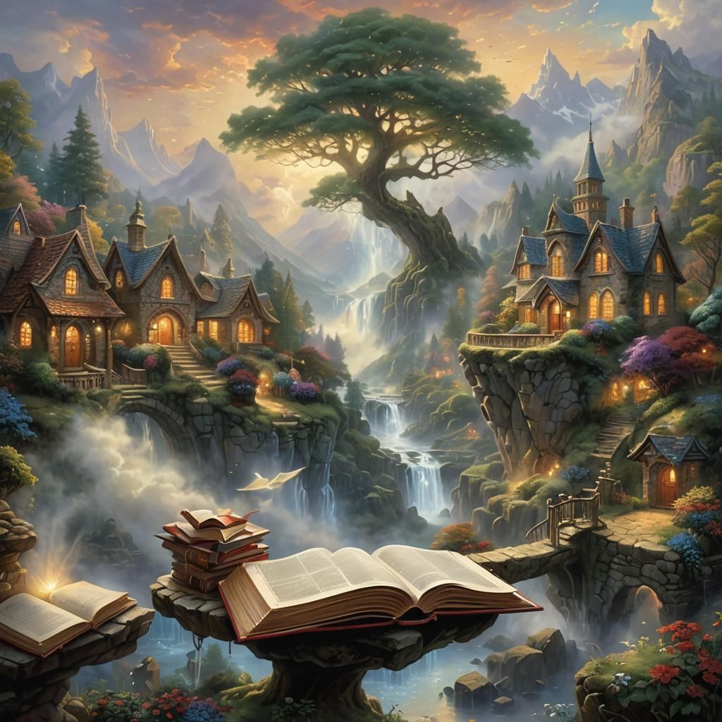 Ethereal World Emerges from Open Book