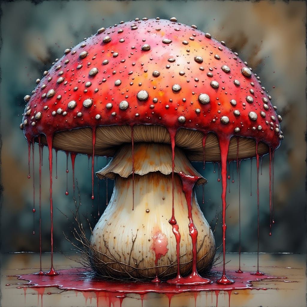 A Crimson Fungus with Red Ooze