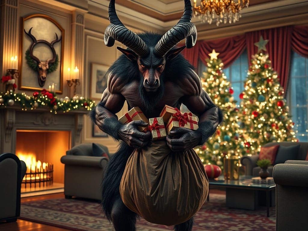 Krampus in a Luxury Living Room Heist