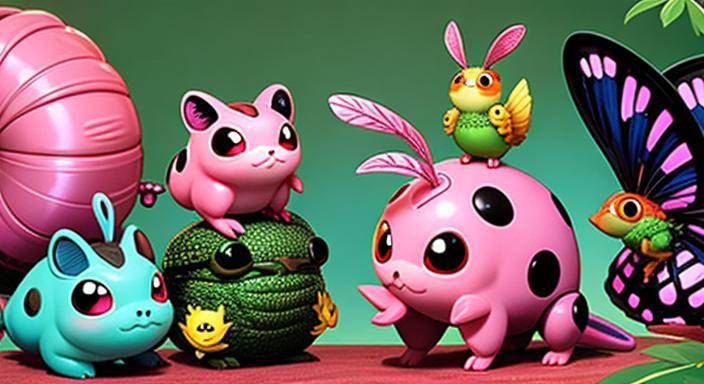 Cute Creatures Shopping: Comic Book Art