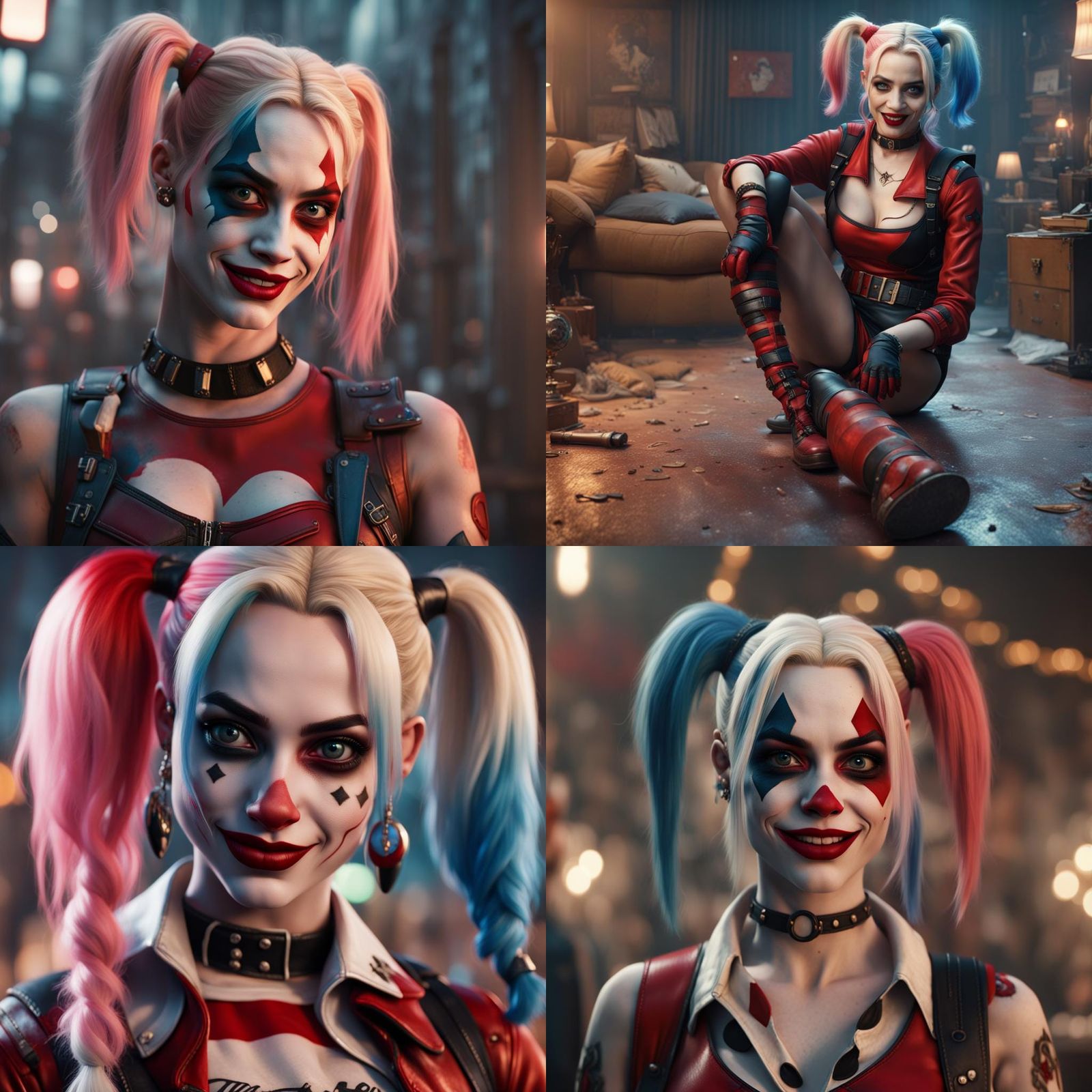 Hyperrealistic Harley Quinn in High Definition