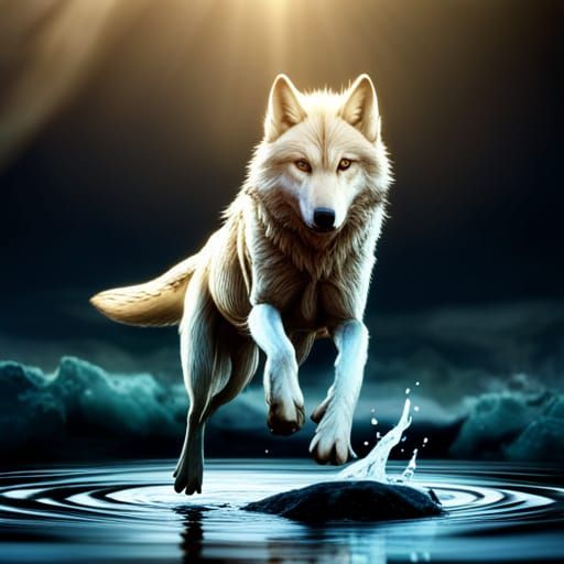 i remade my wolf jumping over water :D