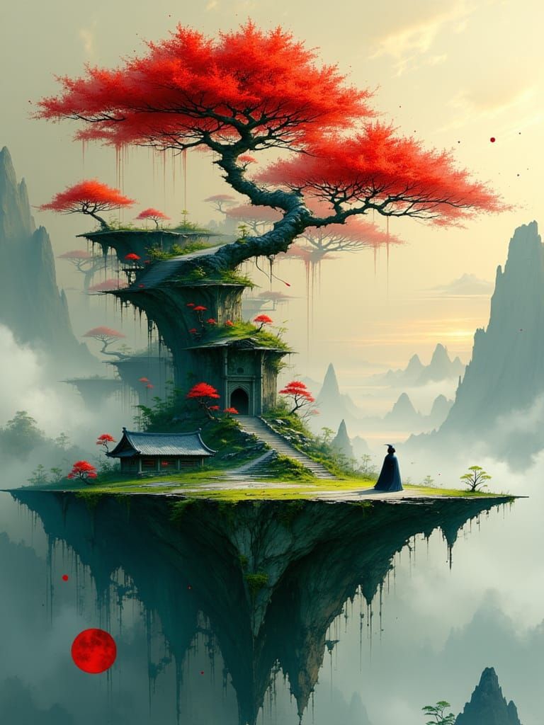The red bonsai tree